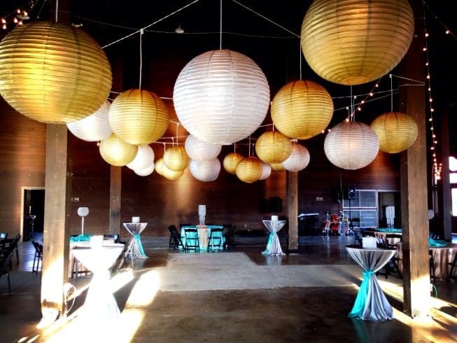 5 x Gold lampion 35 cm