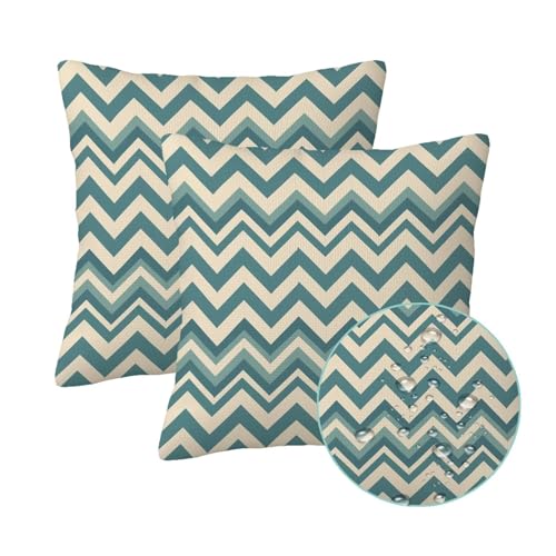 Housse de coussin 60 x 60 cm imperméable en lin lot de 2 - 4