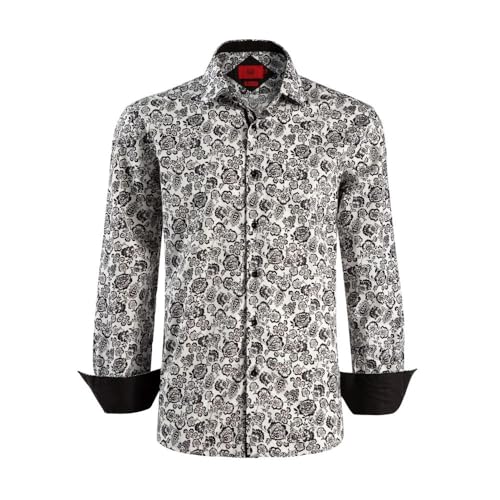 Image of Elieballeh Boys Slim Fit Paisley Print Shirt | Breathable material