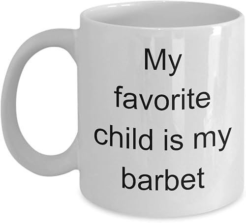 Miniatura 1 de Divertida taza Barbet  11 o 15 oz taza de té de café con texto único Pedigree Dog EZ#0104, 11onza, Blanco