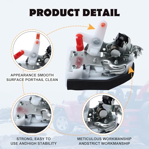 Image of 55075991AE Front Driver Side Door Upper Latch Lock Assembly Compatible with Jeep Wrangler TJ 1997-2002