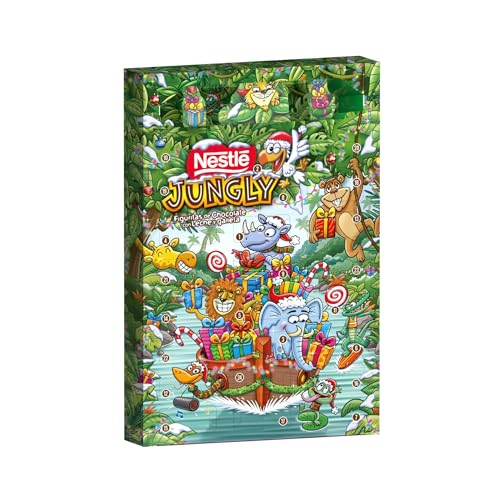 NESTLÉ JUNGLY Calendario figuritas de chocolate con leche 187 g