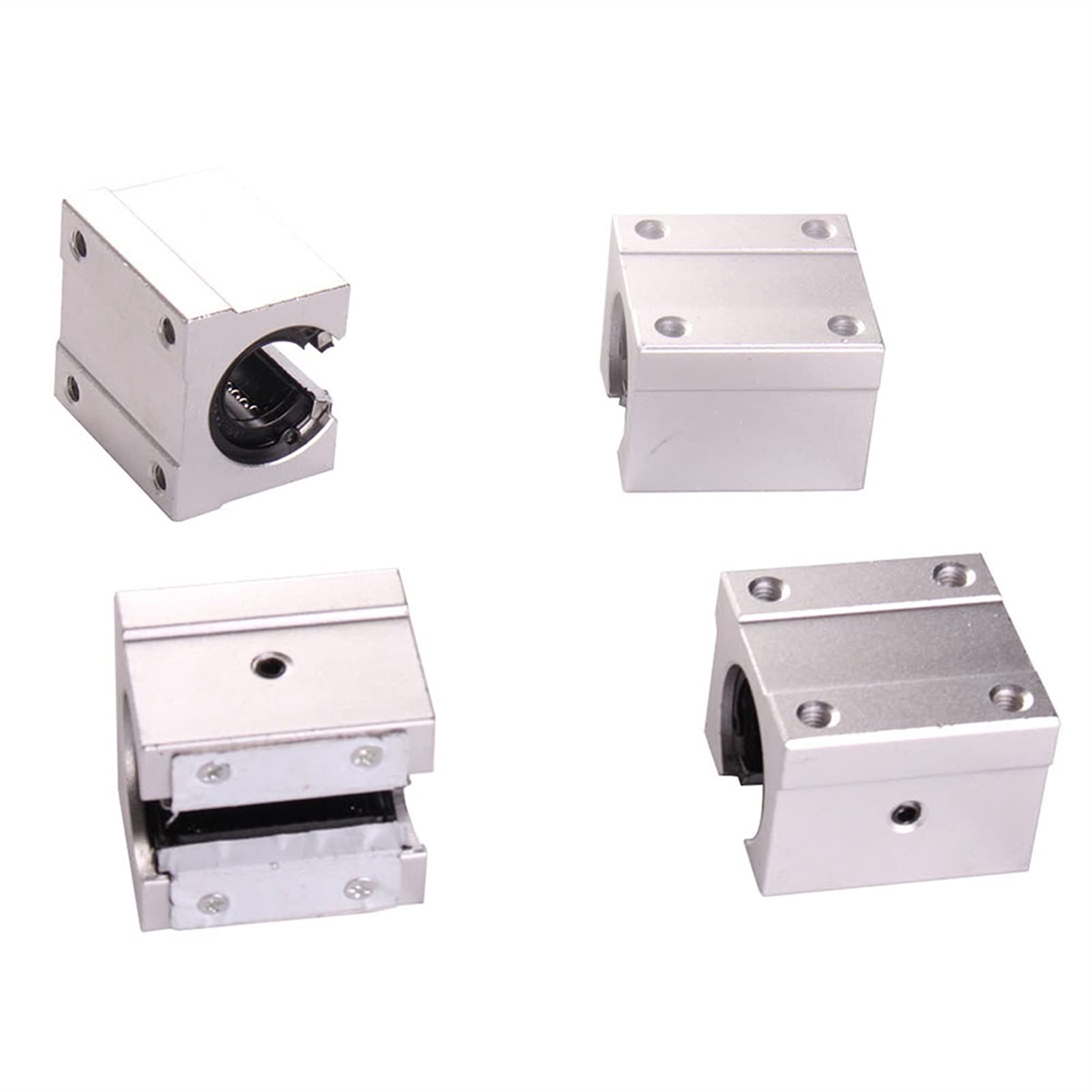 zxxin-Guides linéaires Curseur linéaire de 12 mm de 12 mm, Bloc de roulement à Billes linéaire pour Rail de Guidage linéaire SBR de routeur CNC, SB10UU-SBR25UU Haute précision