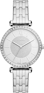 ساعة بسوار من الفولاذ المقاوم للصدأ فضي للنساء من فوسيل، موديل BQ3819، مقاس 36 ملم