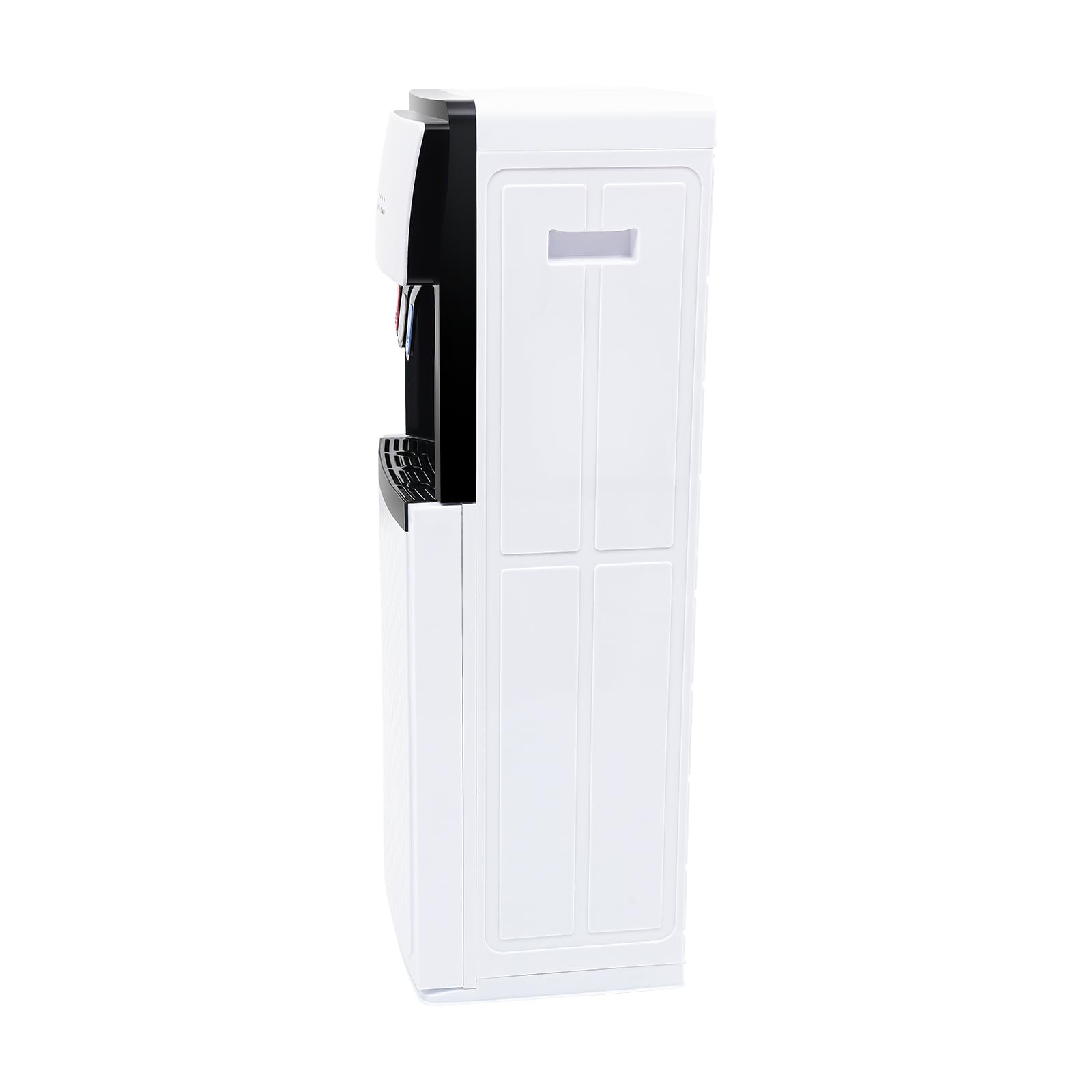 Fontana ad acqua di carico inferiore a 3 uscite, dispenser di acqua calda (500 W) e fredda (75 W), con protezione di sicurezza, per casa, ufficio e palestra, bianco