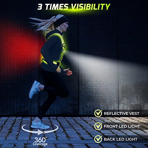 Greerride Light Up Running Vest - Running Light Vest And Reflective Running Vest For Runners, Night Walking Running Reflective Gear For Men Women #TOP1