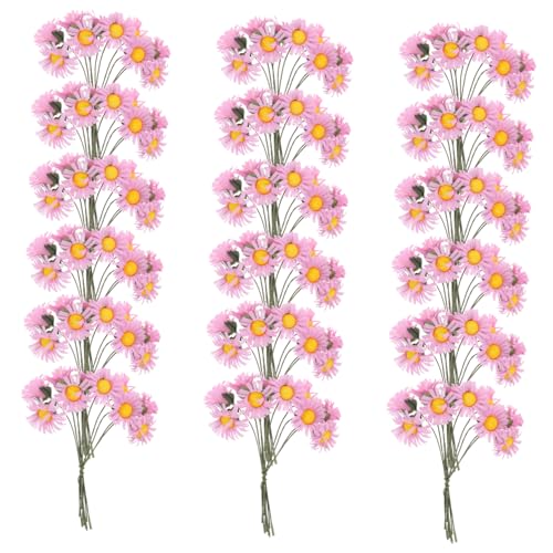 BESTYASH 100Piezas Flores Artificiales De Margarita Ramo De Margaritas Falsas para Decoración De Hogar Oficina Bodas