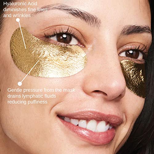 Wander Beauty Gold Under Eye Patches Baggage Claim | Under Eye Mask For Beauty And Self Care, Brightens Dark Circles, Hyaluronic Acid Eye Mask - Puffy Under Eye Bags, (6 Pairs Gold) #TOP4