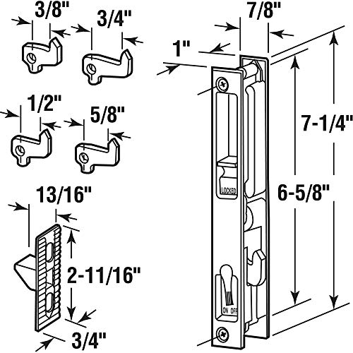 Prime-Line MP1043 Sliding Door Flush Handle Set, Black Diecast (1 Set) by PRIME-LINE - Image 2