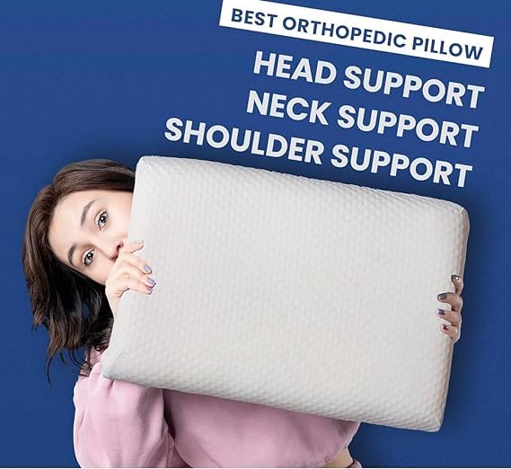 Image of Araami Cervical Contour Memory Foam Pillow for Sleeping,Orthopedic Pillow for Neck Pain,Back,Stomach,Side Sleepers, with Breathable Zip Cover (26 X 15 X 4.5INCH) (King Size Pillow) (King)