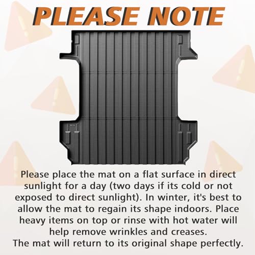 Image of TripleAliners Truck Mat Compatible with 2019-2026 Chevy Silverado /GMC Sierra 1500 5.8FT Accessories, Truck Bed Mat Heavy Duty Custom Fit All Weather Protection TPE Pickup Liner