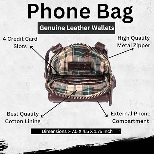 Genuine Leather Small Crossbody Bags For Women Cell Phone Purse, Trendy Casual Bag with Adjustable Strap3