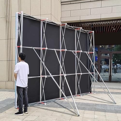 Cadre de stand pop-up 2 x 2 m pour salons professionnels et affiches en tissu