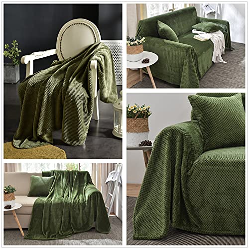 Housse de coussin verte 45x45 cm lot de 2 douce et moelleuse