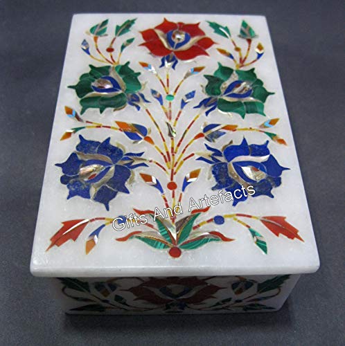 Boîte à bijoux en marbre compacte anti-poussière pour table - 5