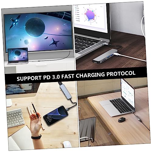 Adaptador concentrador USB multifuncional con carga rápida para conectar la televisión 2