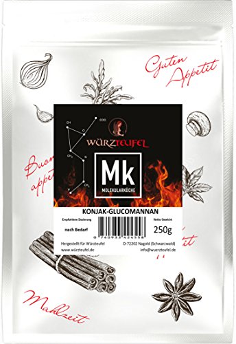 Konjak Glucomannan, E425 ii, harina de Konjac, raíz de Konjac, lengua del diablo, goma Konjac, bolsa de 250 g.