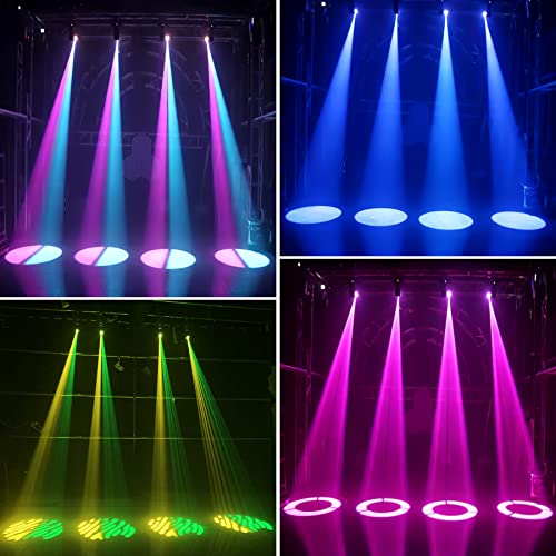 Stage Lights Moving Head Lights, Seven Stars 35W Led Spotlights Dmx 512 With Sound Activated Equipment, 7 Gobos 9/11 Channel Light For Wedding Dj Party Stage Lighting (1 Pack) #TOP4