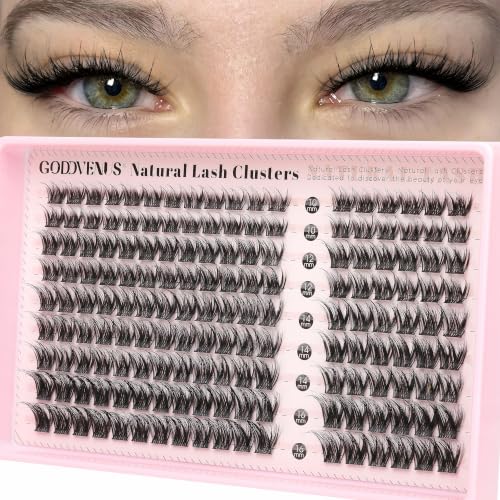 Image of Goddvenus Elegant Lash Clusters Natural Wispy Eyelashes Clusters Fluffy