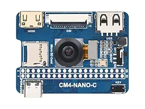 Waveshare Nano Base Board C Type Compatible with Raspberry Pi Compute Module 4 Same Size As The CM4 Onboard 8MP Camera