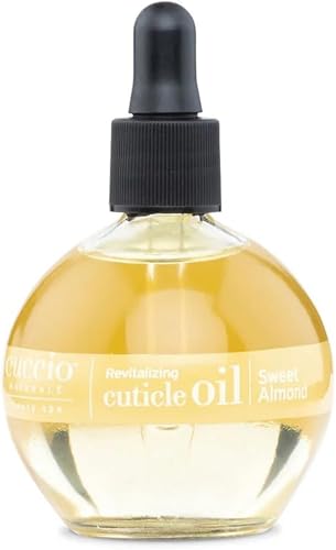 Cuccio Naturale Revitalizing Cuticle Oil - Hydrating Oil For Repaired Cuticles Overnight - Remedy For Damaged Skin And Thin Nails - Paraben/Cruelty-Free Formula - Sweet Almond - 2.5 Oz