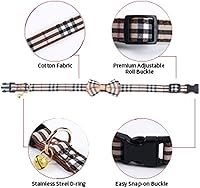 Vista 3 de SuperBuddy Collar para perro, collar ajustable con corbatín, collar para mascotas para perro con corbatín suave, collares para perros pequeños