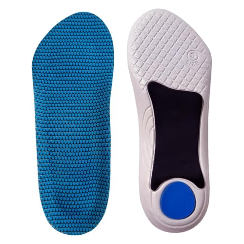 Arch Support Shoe Insoles - 2x Massage Orthotic Inserts, High Arch Correction | Flat Feet Overpronation Balance Stability Cushion For Preventing Collapsing Daily Comfort Pads