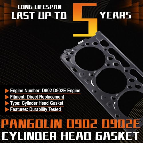 Image of PANGOLIN D902 Head Gasket fits for Kubota Engine 1G962-03313 1G962-03310 | fits for D902E RTV 900 RTV900 KX018 KX41-3 BX23 BX24 BX25 BX1880 BX2230 BX2360 BX2370D Cylinder Head Gasket
