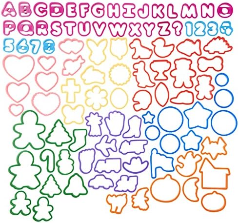 Wilton 2304-1050 Biscuit/Cookie Cutters Set, 101 Piece Alphabet, Numbers and Seasonal Cutters