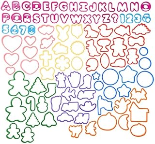 Wilton 2304-1050 Biscuit/Cookie Cutters Set, 101 Piece Alphabet, Numbers and Seasonal Cutters