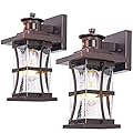 2 Packs Motion Sensor Outdoor Lights - Dusk to Dawn Outdoor Lighting, Oil Rubbed Bronze Porch Lights Outdoor Wall Sconce, Waterproof Exterior Light Fixtures for House, Garage, Entryway Anti-Rust, E26
