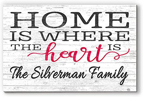 Home Is Where the Heart Is Sign -Solid Wood -With