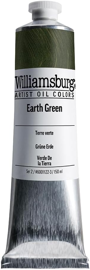 Williamsburg Artist Oil Colors by GOLDEN, Earth Green, 150 ml tube, Professional Oil Paint, Semi-Opaque