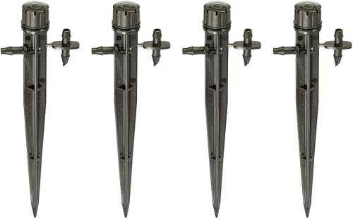 Rain Bird MBH4PKS - Microburbujeador de riego por goteo en estaca, patrón de medio círculo de 180, distancia de pulverización de 0 a 3 pies, paquete