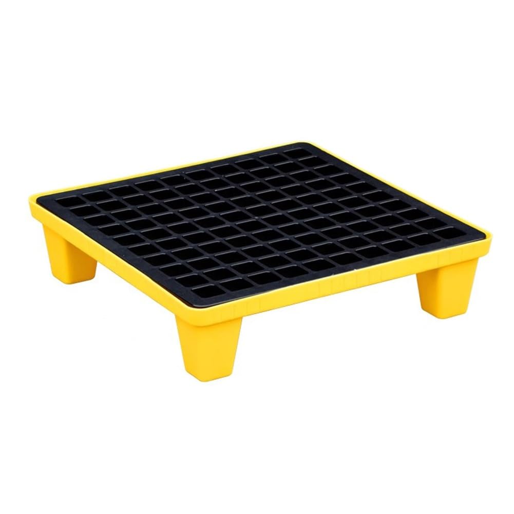 Vassoio di contenimento delle fuoriuscite di olio, pallet in plastica resistente a prova di perdite, per posizionamento del tamburo, previene fuoriuscite e perdite di olio, 66 x 36 x 12 cm
