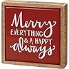 Box sign mini merry everything a happy always  urban country home decor
