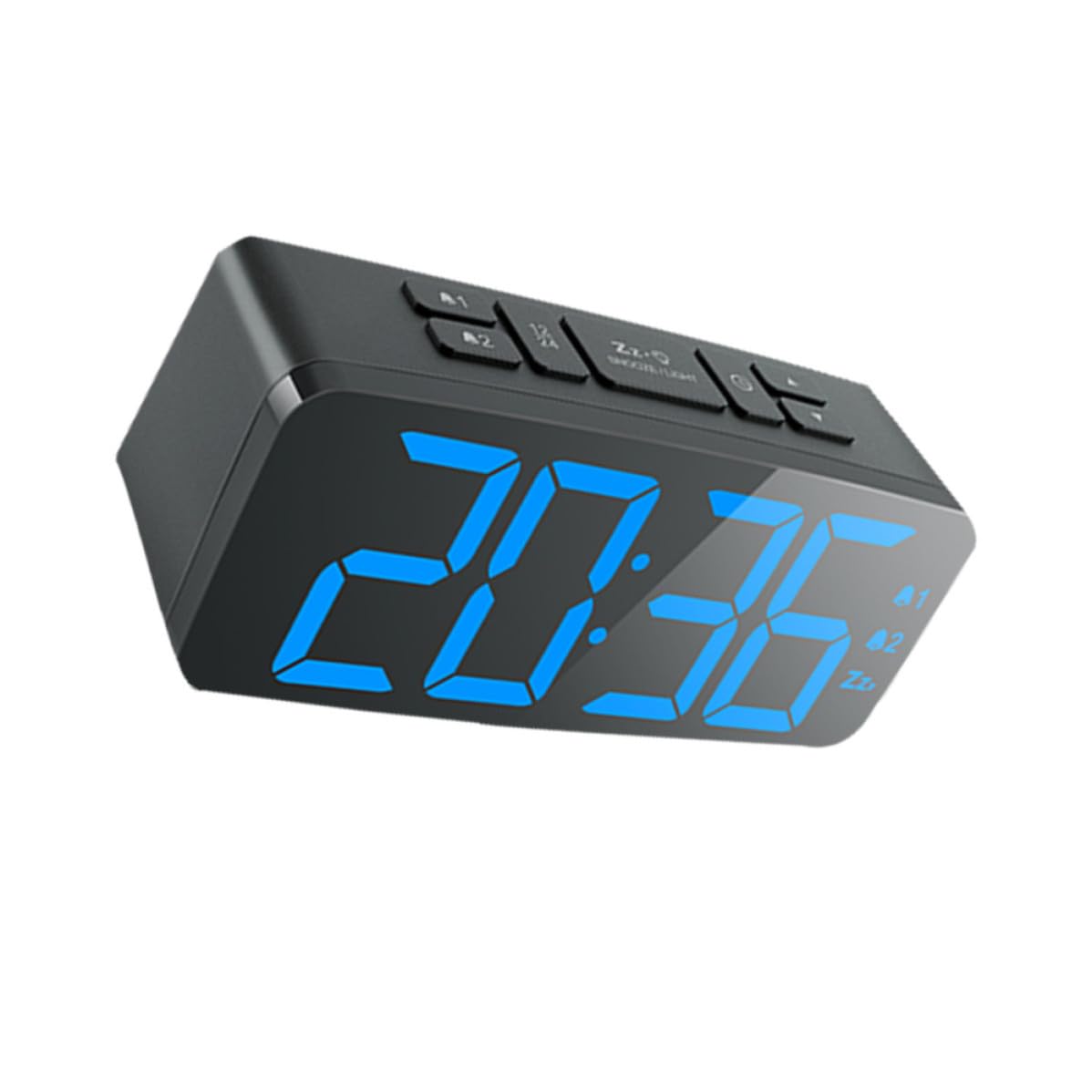 Réveil Électronique LED Noir avec Snooze et Variateur