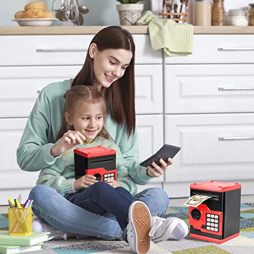 Vcertcpl WF-3001 Atm Piggy Bank For Boys Girls, Vcertcpl Mini Atm Coin Bank Money Saving Box With Password, Kids Safe Money Jar thumb #6