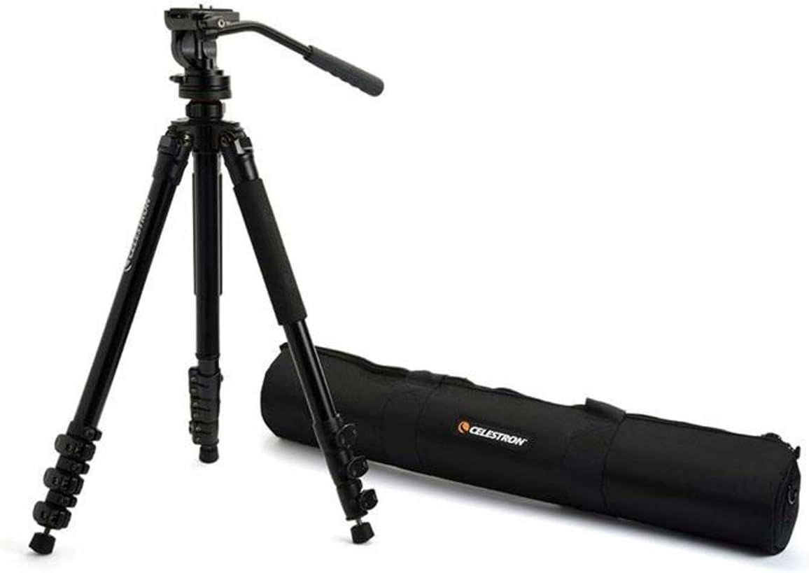 Celestron – Regal Premium Tripod – Durable Aluminum Support with Extendable Center Column – Swappable Feet for Any Surface – Works with Spotting Scope, Binoculars, Camera, Telescope