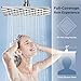 HOPOPRO 9 Inches Square Shower Head Large Rainfall Shower Head High Pressure Fixed Showerhead for Luxury Shower Experience Tool Free Installation