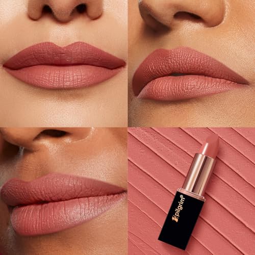 Image of Pilgrim Matte Me Up Bullet Lipstick 4.2g | Creamy, Lightweight, Bold, Non Drying | SPF 30 | Enriched With Hyaluronic Acid & Spanish Squalane | Lipstick for dusky skin tone | Coral Envy-01