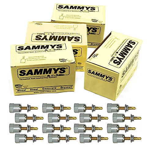 Featured Product Everflow Sammys 8137957-100 SH-DSTR 1 3/8 Inch Screw Swivel Expandable Threaded Rod Anchor Designed for Pipe Hanger, Installs 17 Deg Angle Off Vertical, Electro-Zinc Finish (Pack of 100), 100 Piece