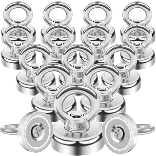 MIN CI 16pcs Magnethaken Extra Stark, 16mm Neodym Magnete Stark...