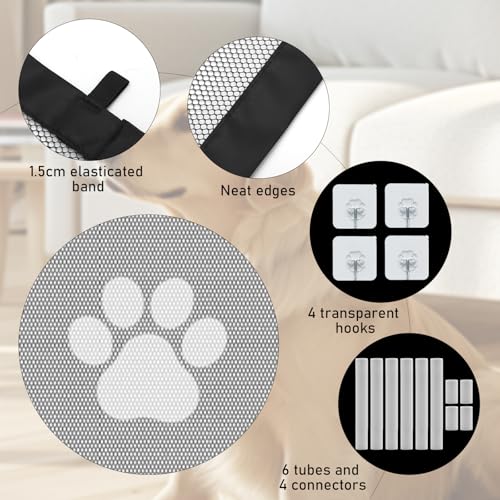 HENGBIRD Absperrgitter Hund Treppenschutzgitter Ohne Bohren TüRschutzgitter Ohne Bohren Tierschutzgitter 110 X 78 cm Geeignet für Eingang Balkon Bad Treppenhaus Zimmereingang