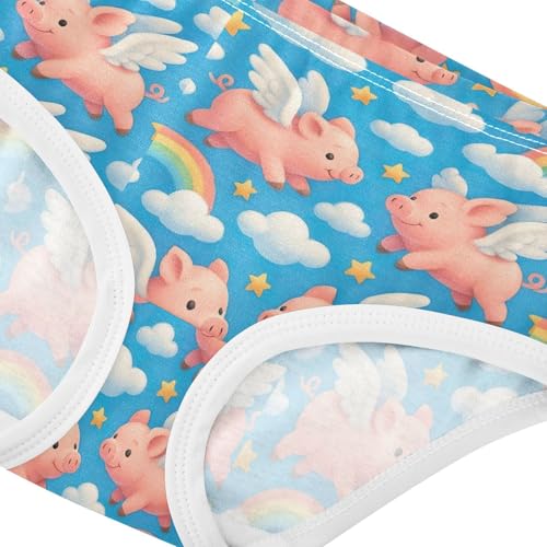 Joisal Cute Cartoon Pigs Rainbow Toddler Girls Underwear 2t Cotton Cute Panties Girl Flower Kids Undies Briefs4