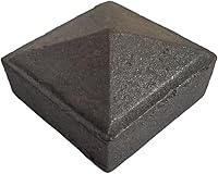 Vista 4 de Tapas de poste piramidales - Hierro fundido, soldadura - on (2, 4" x 4")