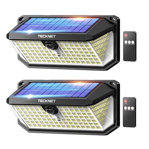 TECKNET 546 LED Motion Sensor Outdoor Lights with Remote Control