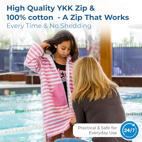 SAMMIMIS Kids Bathrobe & Boys and Girls Swim Cover Up - Hooded Kids Beach Towels - Soft Terrycloth Zip Up Towel Poncho2