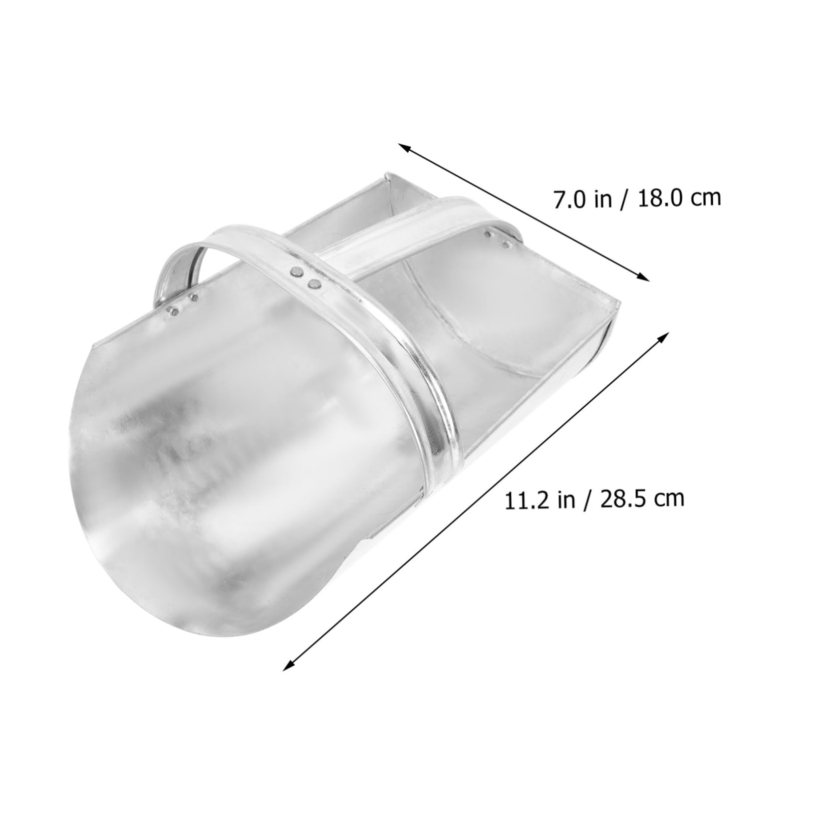 Toddmomy 2 Stck. Multifunktionale Futterschaufel Verzinktem Robuste Langlebige Futterkelle mit Glatten Kanten Leicht und Tragbar für Vieh und Schafhaltung Bauernhof Silberfarben