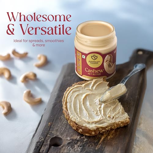 Image of The Premium Basket Cashew Butter 180g | Vegan Natural Cashew Butter | Single Ingredient & Unsweetened Premium Nut Butter | Keto & Diabetic Friendly
